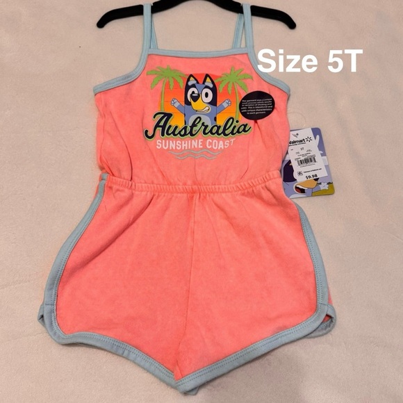 Bluey Toddler Girls' Sleeveless Graphic Romper - Picture 1 of 4